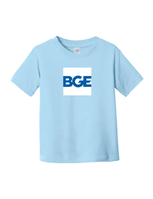 Rabbit Skins Light Blue Toddler Fine Jersey Tee w/BGE Logo