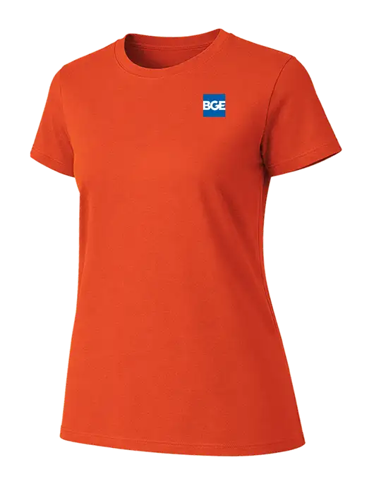 Womens Ring Spun Orange 4.5 oz T-Shirt w/BGE Logo