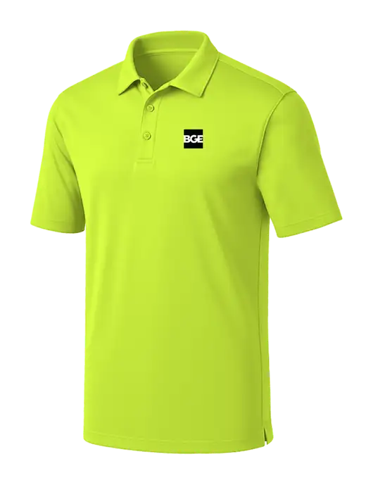 Safety Yellow Silk Touch Performance Polo w/BGE Logo