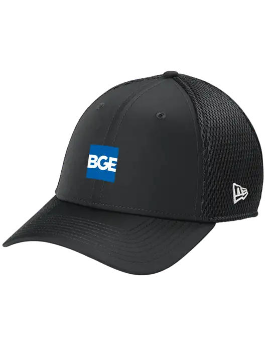 New Era 39THIRTY Performance Stretch Charcoal Grey Mesh Cap w/BGE Logo