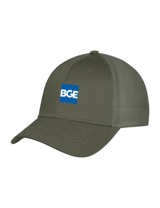 Olive Green Mesh Trucker Cap Snap Back w/BGE Logo