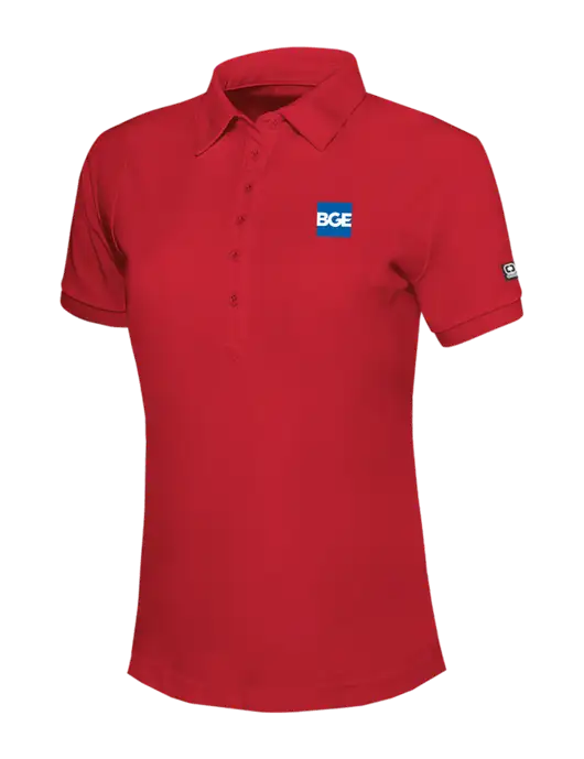 OGIO Womens Red Jewel Polo w/BGE Logo