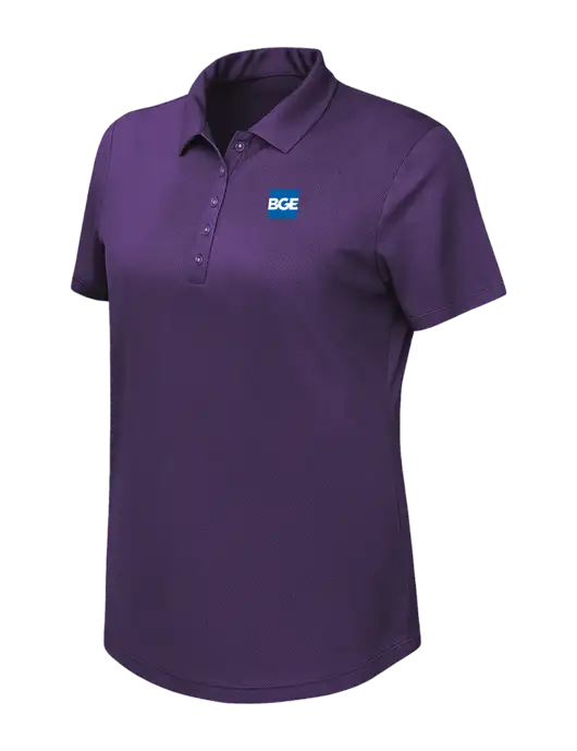 Callaway Womens Birdseye Purple Polo w/BGE Logo
