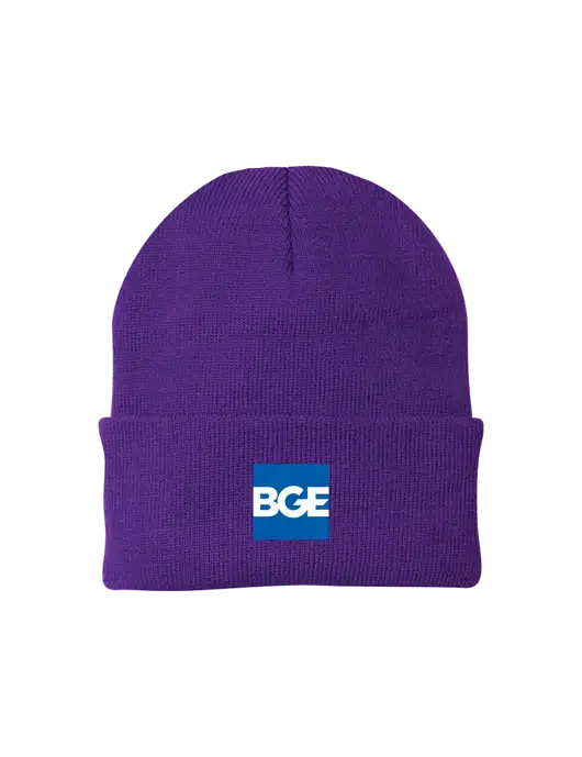 Purple Knit Cap w/BGE Logo