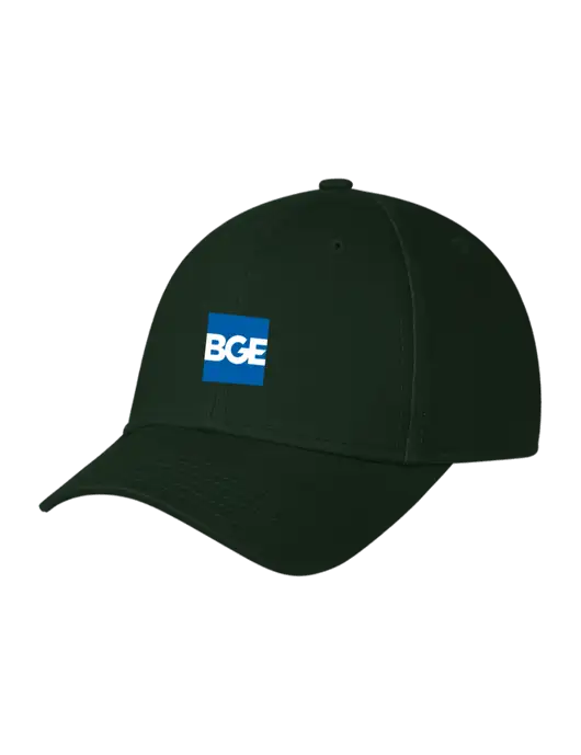 Dark Green Structured Cap Hook & Loop w/BGE Logo