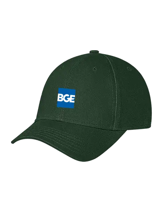 Dark Green Structured Soft Snap Closure Hook & Loop Cap w/BGE Logo
