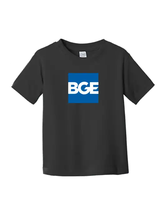 Rabbit Skins Black Toddler Fine Jersey Tee w/BGE Logo