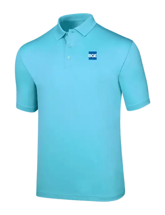 Callaway Opti-Dri Light Sapphire Blue Chev Polo w/BGE Logo