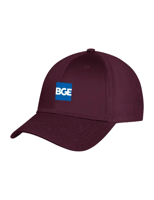Maroon Mesh with Maroon Stitching on Bill Trucker Cap Snap Back w/BGE Logo