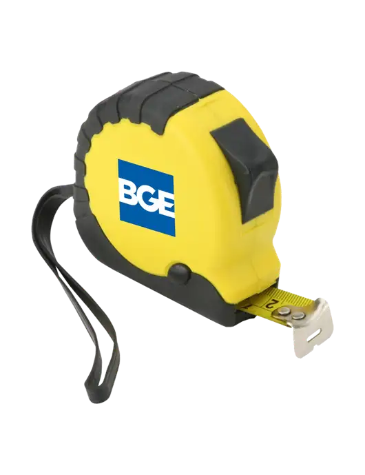 Yellow Tape Measure, 16' w/BGE Logo