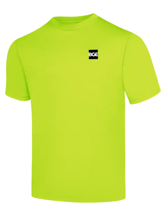 Safety Yellow PosiCharge Competitor Tee w/BGE Logo