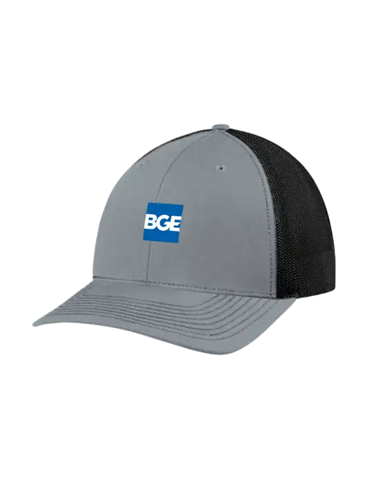 Richardson Adjustable Snapback Original 112 Trucker Cap Heather Grey w/Black Mesh w/BGE Logo