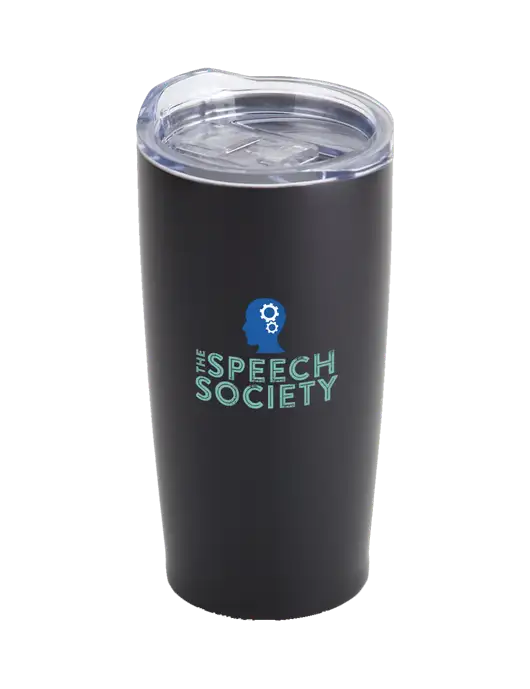 Society Black 20 oz Insulated Tumbler w/The Speech Society Logo, BGE Logo