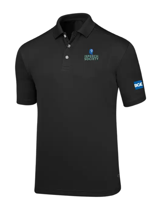 Callaway Core Black Performance Polo w/The Speech Society Logo, BGE Logo