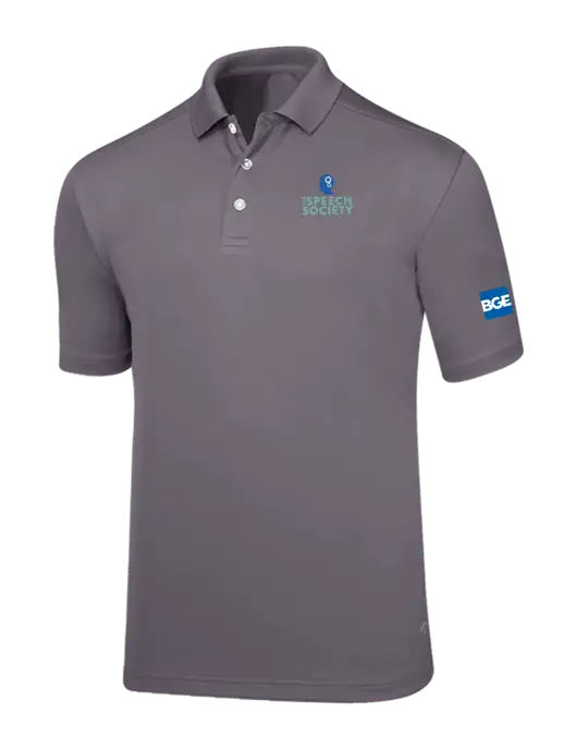 Callaway Core Medium Grey Performance Polo w/The Speech Society Logo, BGE Logo
