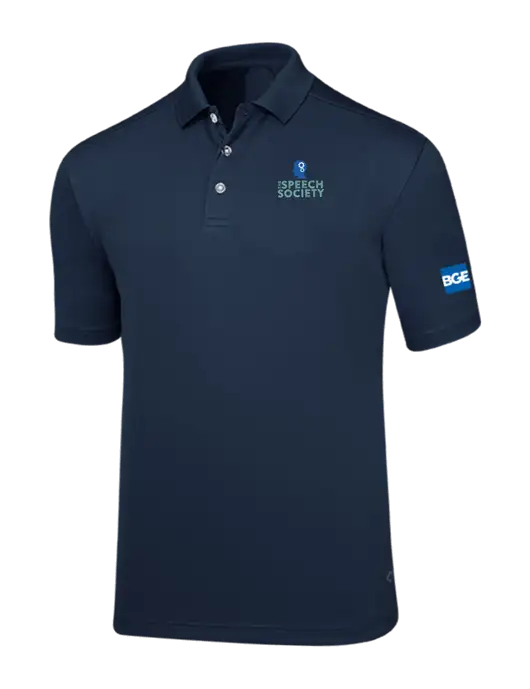 Callaway Core Navy Performance Polo w/The Speech Society Logo, BGE Logo