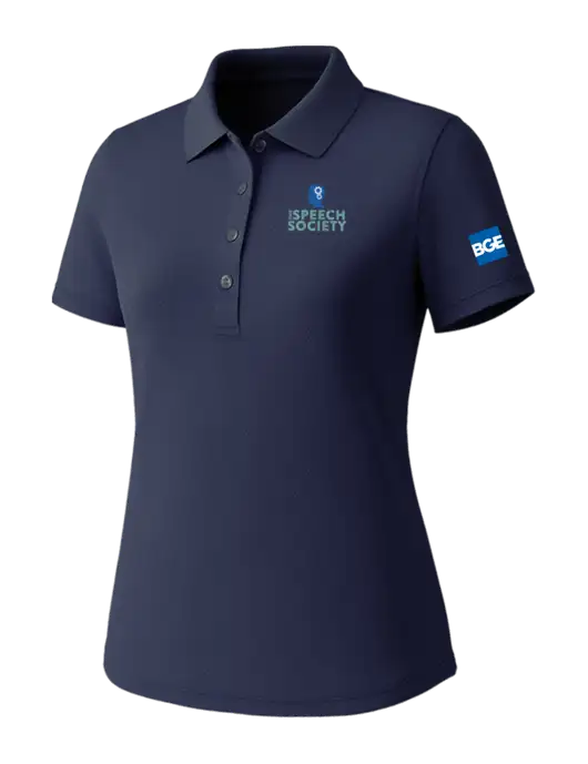Callaway Womens Core Navy Performance Polo w/The Speech Society Logo, BGE Logo