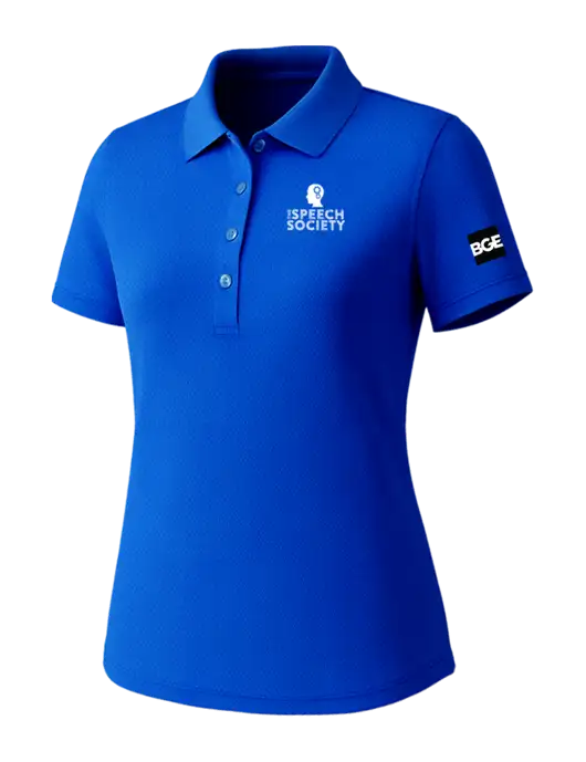 Callaway Womens Core Royal Performance Polo w/The Speech Society Logo, BGE Logo