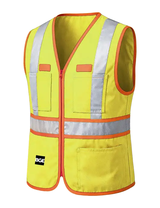 CornerStone ANSI 107 Class 2 Dual-Color Safety Yellow Vest w/BGE Logo