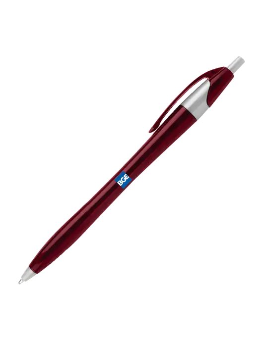 Novella Maroon/Silver Corporate Pen - Blue Ink w/BGE Logo